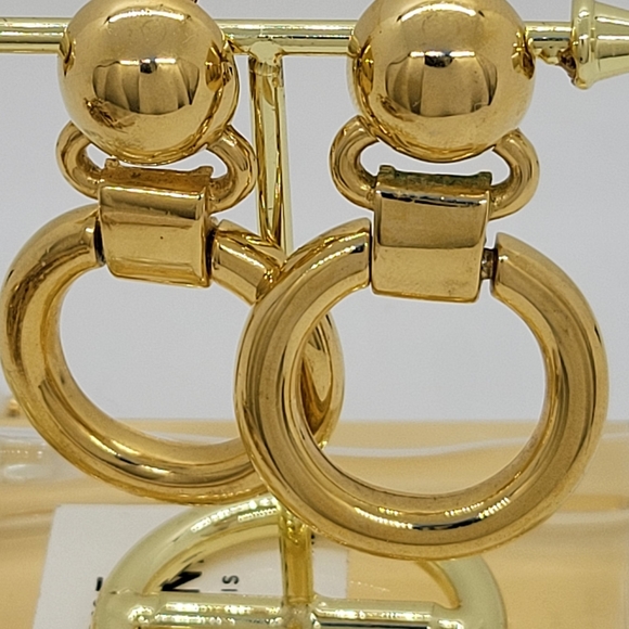 Vintage Givenchy Signed Rare Door Knocker Earrings